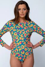 ZEBRAS & LIBRAS Joli Leo Green Swimsuit