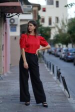 AVANT GARDE Red Satin Top
