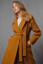 4TAILORS The Epaulet Oversized Coat Camel - Image 2