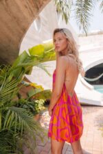 SUNDRESS Grace Amazonia Fuchsia Orange - Mini Dress - Image 2