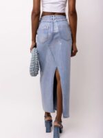 AMYLYNN Mimi Denim Metallic Skirt - Image 5