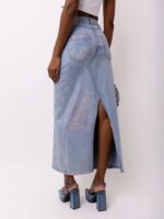 AMYLYNN Mimi Denim Metallic Skirt - Image 4