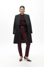 Round neck shimmer sweater bordeaux - Image 4
