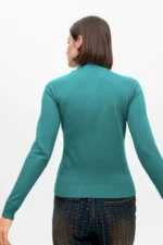 Top with mock neck petrol - Image 2