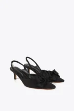 Slingback shoes with satin bow detail - Image 2