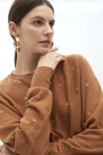 Drop sleeve sweater with eyelets - Image 5