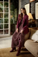 Double-breasted crossover blazer in comfort fabric bordeaux - Image 6