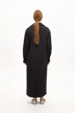 Technical fabric trench coat with belt navy - Image 2