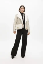 Double-sided biker jacket ecru - Image 7