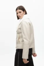 Double-sided biker jacket ecru - Image 4