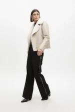 Double-sided biker jacket ecru - Image 3