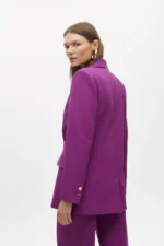 Double-breasted crossover blazer in comfort fabric buganvilia - Image 4