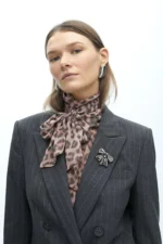 Plystripe blazer with jewel detail on lapel - Image 4