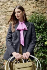 Plystripe blazer with jewel detail on lapel - Image 3