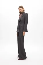 Plystripe blazer with jewel detail on lapel - Image 2