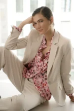 Straight animal print shirt pink - Image 5