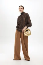 Animal print high neck blouse - Image 6