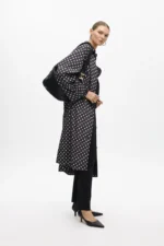 Long lightweight parka with polka dots - Image 3