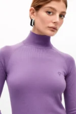 Top with mock neck lilac - Image 5