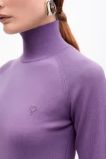 Top with mock neck lilac - Image 2