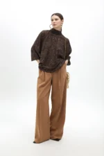 Animal print high neck blouse - Image 5