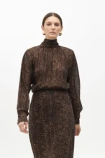 Animal print high neck dress - Image 4
