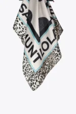 Scarf with polka dots and logo - Image 2