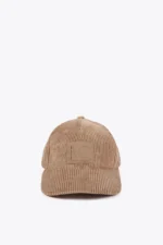 LC logo corduroy visor beige