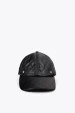 Faux leather visor black