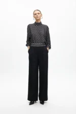 Straight fit trousers with two-tone contrast elastic - Image 4
