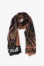 Scarf with zebra print and logo camel - Image 2