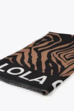 Scarf with zebra print and logo camel - Image 4