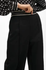 Straight fit trousers with two-tone contrast elastic - Image 5