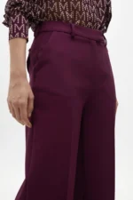 Straight fit suit trousers in comfort fabric bordeaux - Image 3