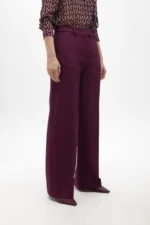 Straight fit suit trousers in comfort fabric bordeaux - Image 2
