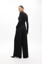 Wideleg pleated trousers - Image 5