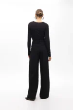 Wideleg pleated trousers - Image 4