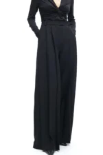 Wideleg pleated trousers - Image 2