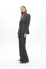 Straight trousers with pinstripe elastic - Image 6