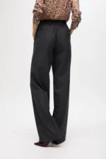 Straight trousers with pinstripe elastic - Image 4