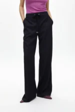Straight trousers with pinstripe elastic navy - Image 6