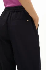 Straight trousers with pinstripe elastic navy - Image 7
