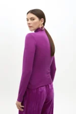 Wool blend high neck sweater - Image 4