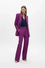 Double-breasted crossover blazer in comfort fabric buganvilia - Image 2