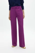 Straight fit suit trousers in comfort fabric buganvilia - Image 2