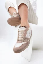 Wedge heel trainers with leather details - Image 4
