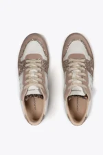 Wedge heel trainers with leather details - Image 6