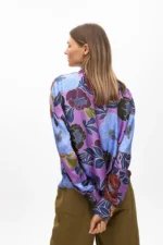 Blouse with bow floral - Image 3