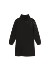 Dress with rhinestone sleeve details - Image 10