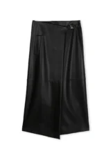 Faux leather pencil skirt with side detail - Image 5